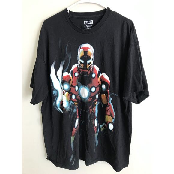 MARVEL IRON MAN Iron Man Movie T-shirt Men's XL size cotton black type Vintage Second Hand main image 0